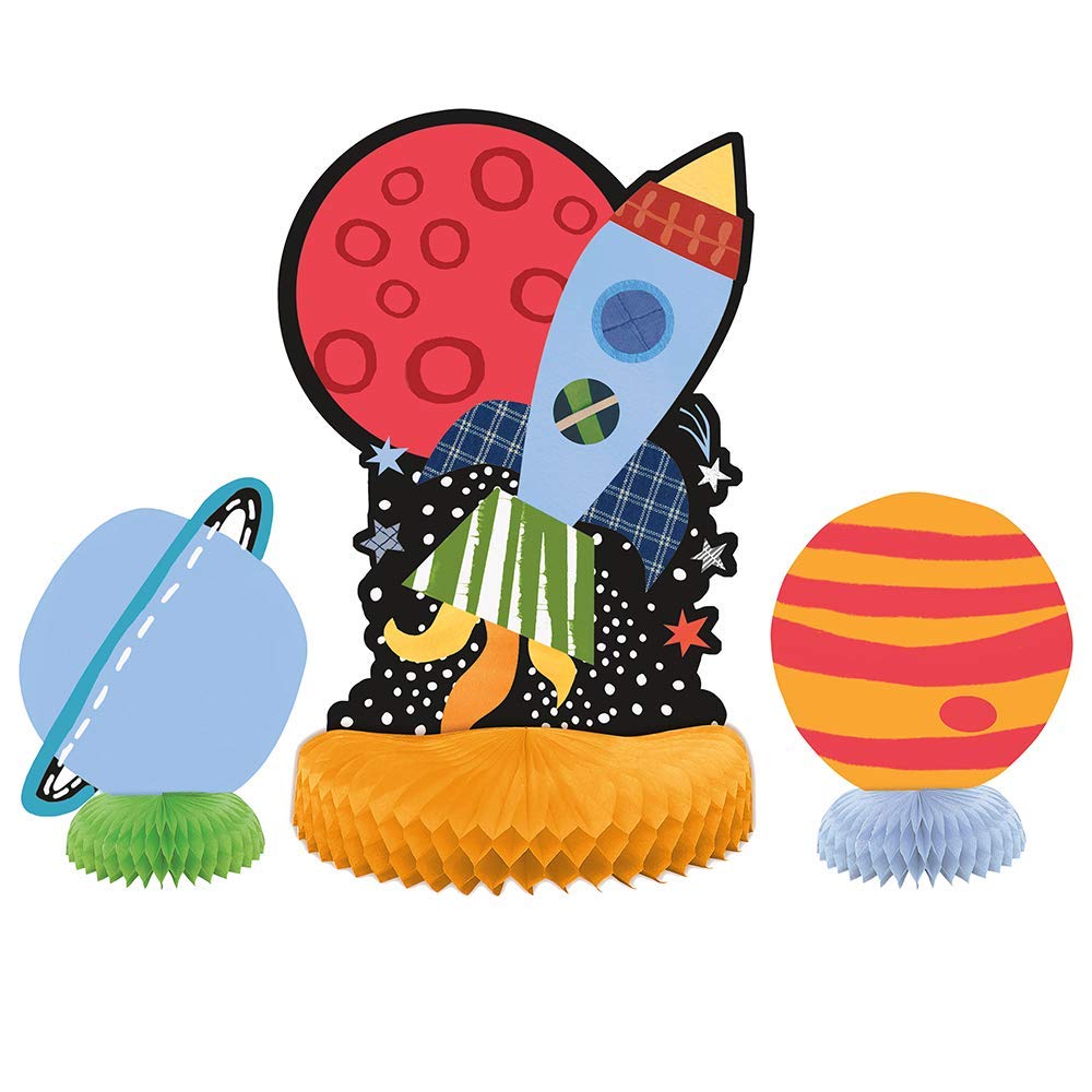 Outer Space 3 Honeycomb Centerpieces 6in to 10in