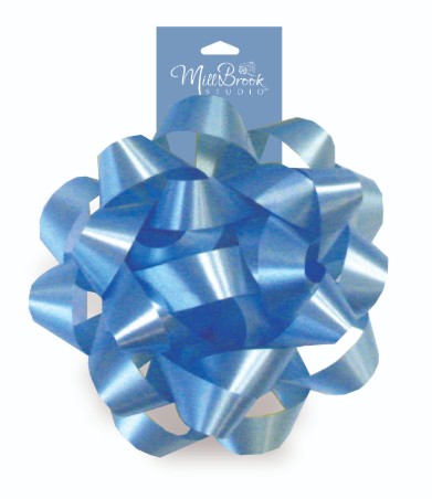 Mill Brook Light Blue Confetti Bow 6in