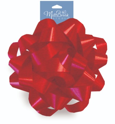 Mill Brook Red Confetti Bow 6in
