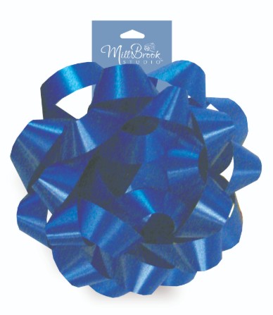 Mill Brook Royal Blue Confetti Bow 6in