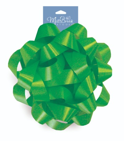 Mill Brook Lime Green Confetti Bow 6in