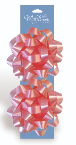 Mill Brook 2 Pink Confetti Bows 4in