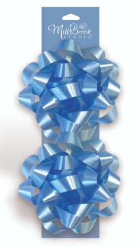 Mill Brook 2 Light Blue Confetti Bows 4in