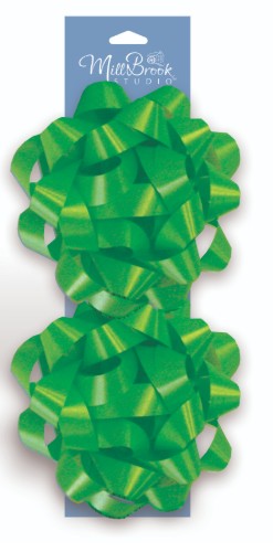 Mill Brook 2 Lime Green Confetti Bows 4in