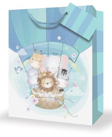 Mill Brook Gift Bag - Baby Blue Small 5.75W x4.5H x2.5D in