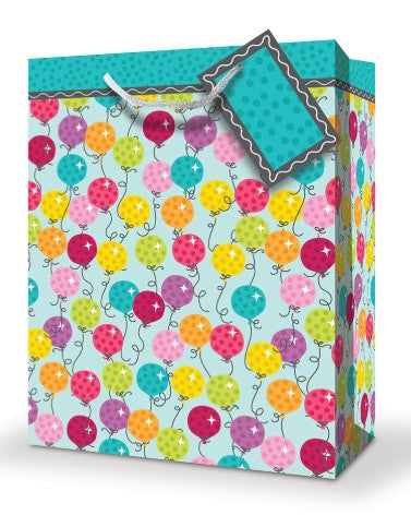 Mill Brook Gift Bag - Balloons Large 10.5W x12.75H x 5.5D in