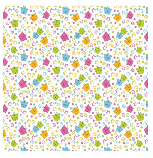 Mill Brook 2 Sheets Flat Wrap - Presents and Swirls 19x27in each
