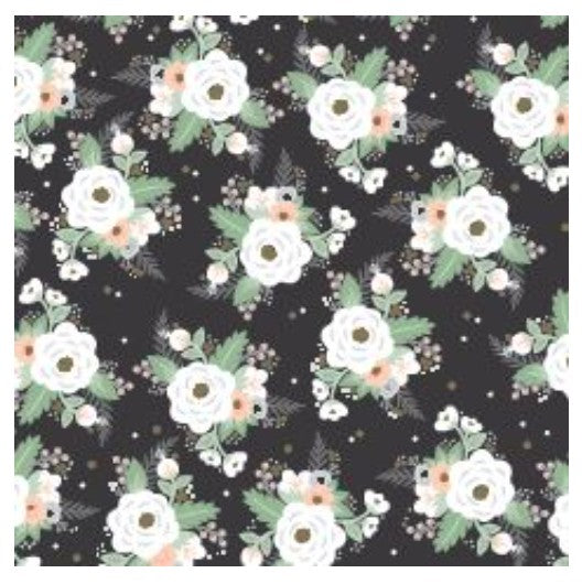 Mill Brook 2 Sheets Flat Wrap - White Flowers 19x27in each