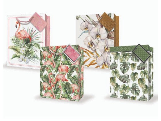 Mill Brook Gift Bag - Tropical Vibe Large 10.5W x12.75H x 5.5D in VRT