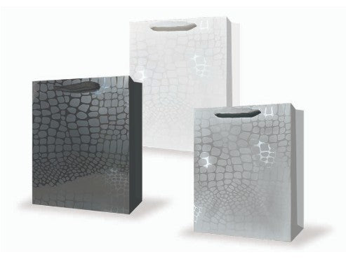 Rosedale Gift Bag - Snakeskin Medium 7W x9H x4D in VRT