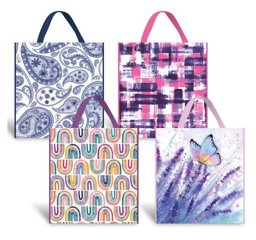 Rosedale Non-woven Printed Shopping Bag 13.75x12x5.5in VRT