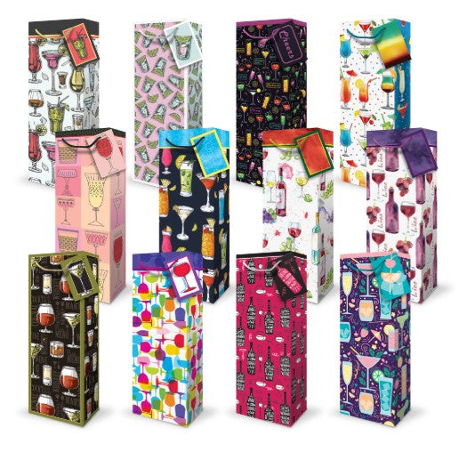 Mill Brook Bottle Gift Bag 4.75W x14.25H x3.1D in VRT