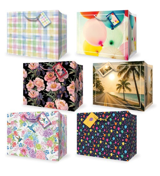 MillBrook Studio - Extra Wide Horizontal Gift Bag 13" x 10" x 10"