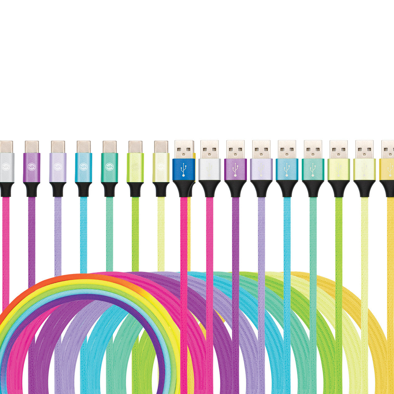 Connect Type C Heavy Duty High Speed Cable - Neon 10ft VRT