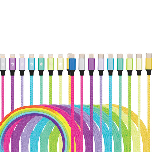 Connect Type C to Lightning Heavy Duty High Speed Cable 10ft - Neon