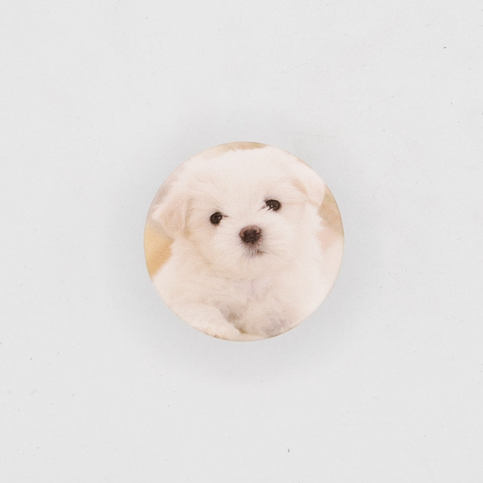 Adhesive Button Style Grip Knob - Dog 1.5in