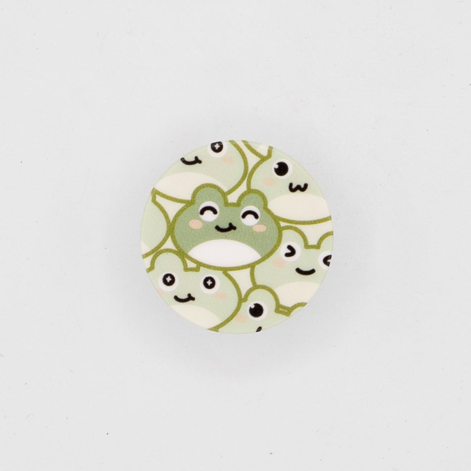 Adhesive Button Style Grip Knob - Frogs 1.5in