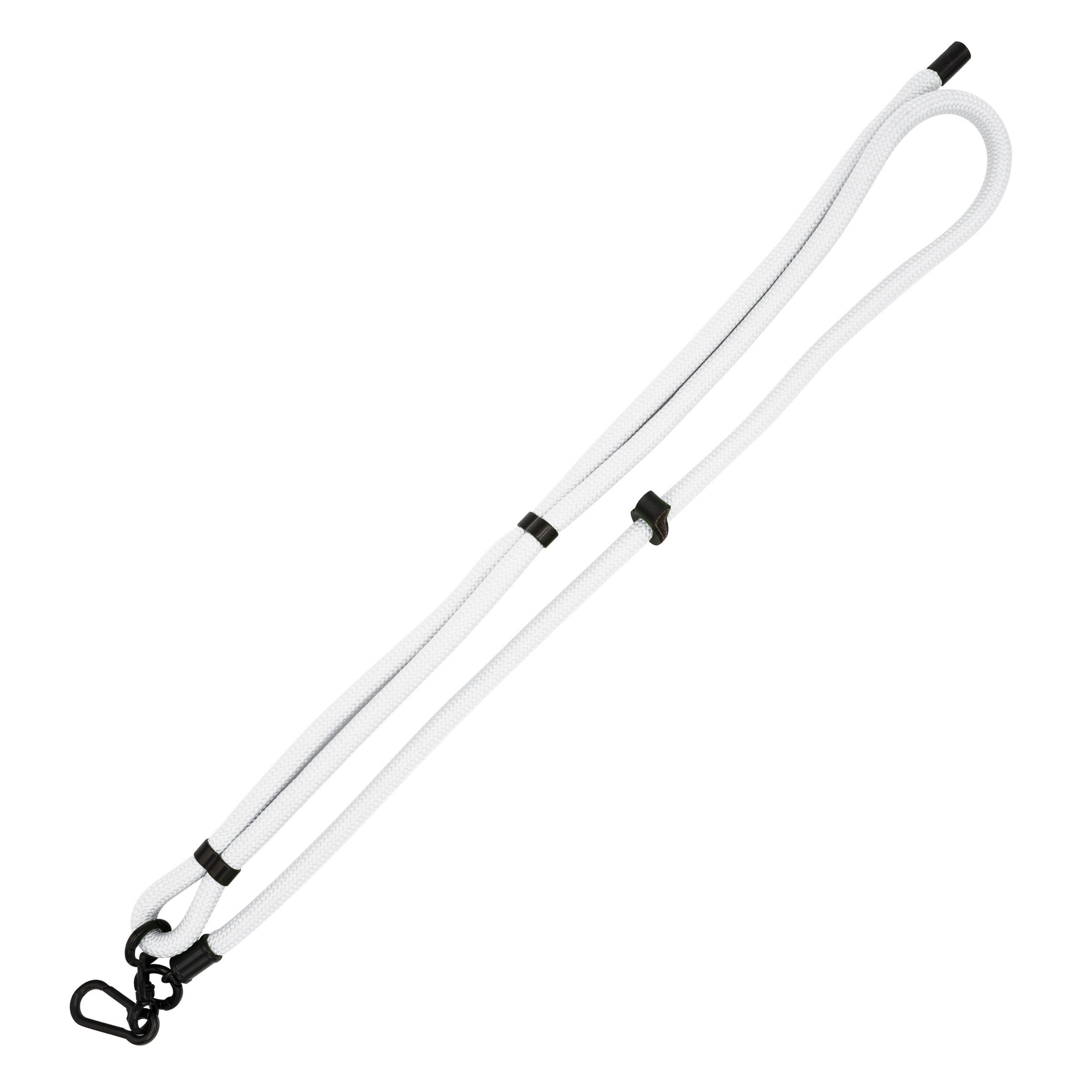 Cross Body Lanyard - Bungee Cord Style #4 White 1.5m