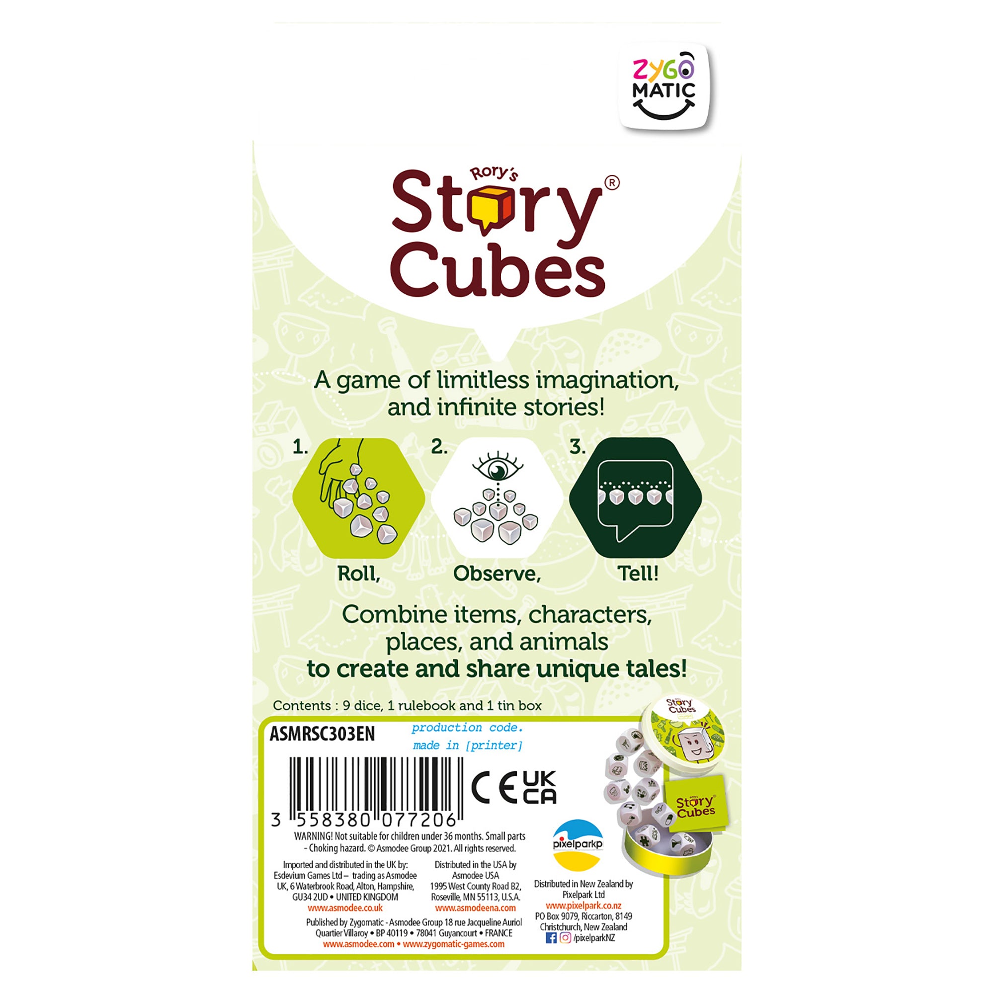 Rory Story Cubes Voyages - Multilingual 6+