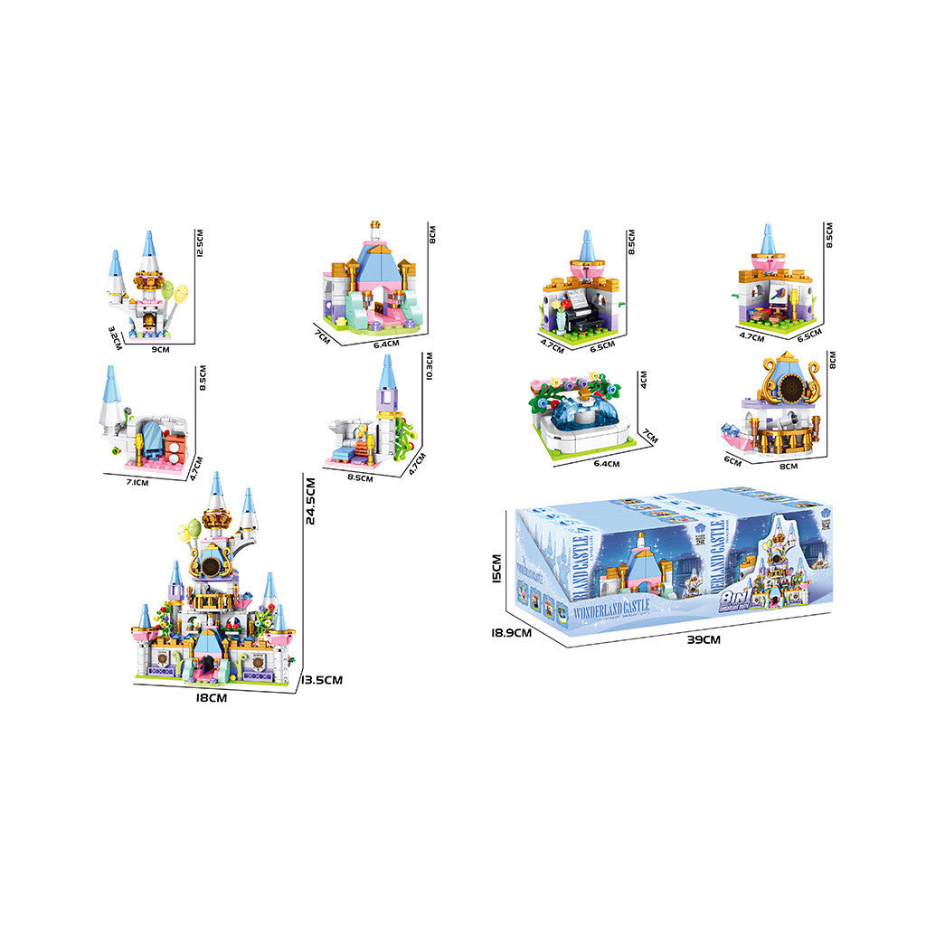 Building Blocks Fairyland Castle 8in1 Age 6+ 3.3in approx.