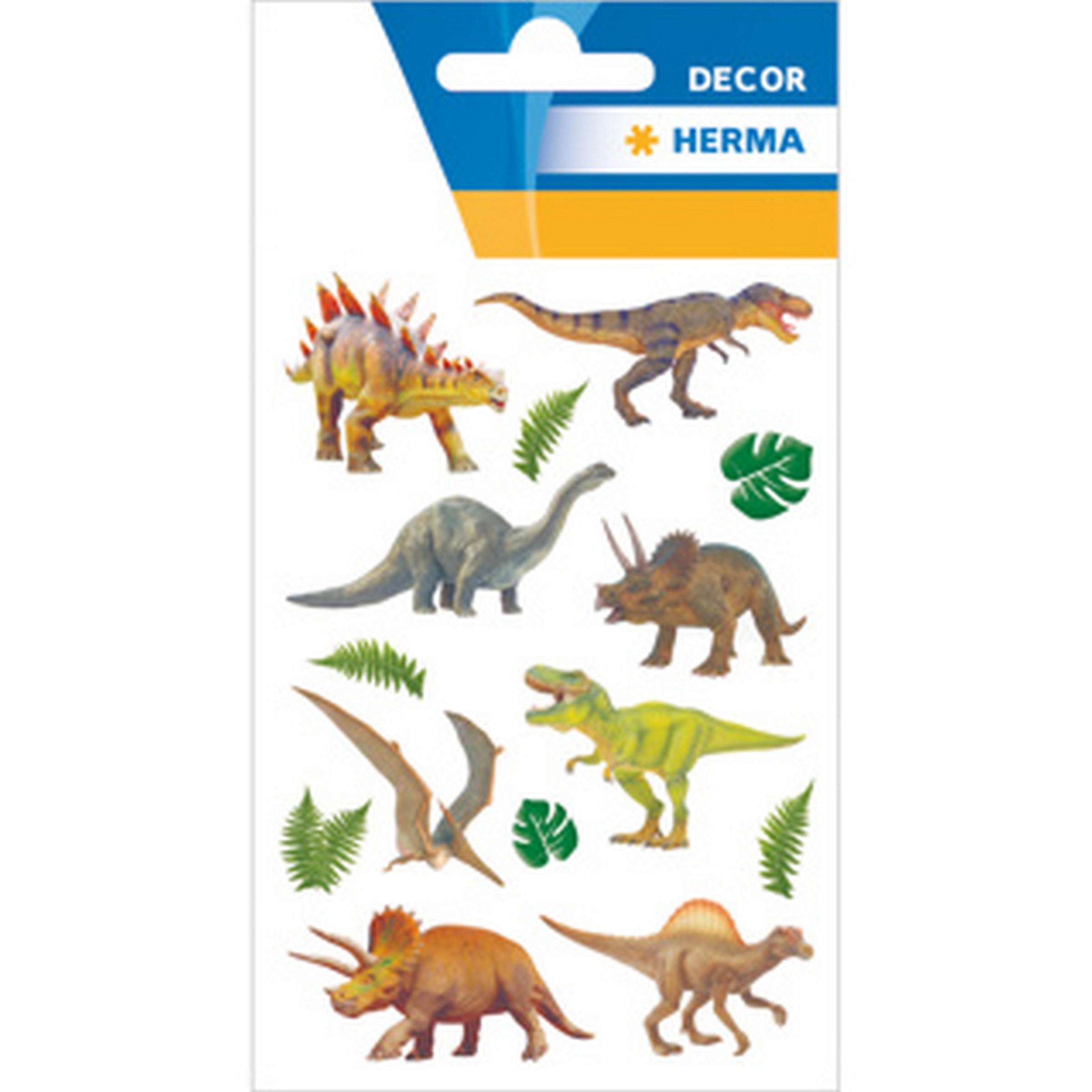 Herma Décor 3 Feuilles Autocollants - Dinosaure 4.75x3.25po
