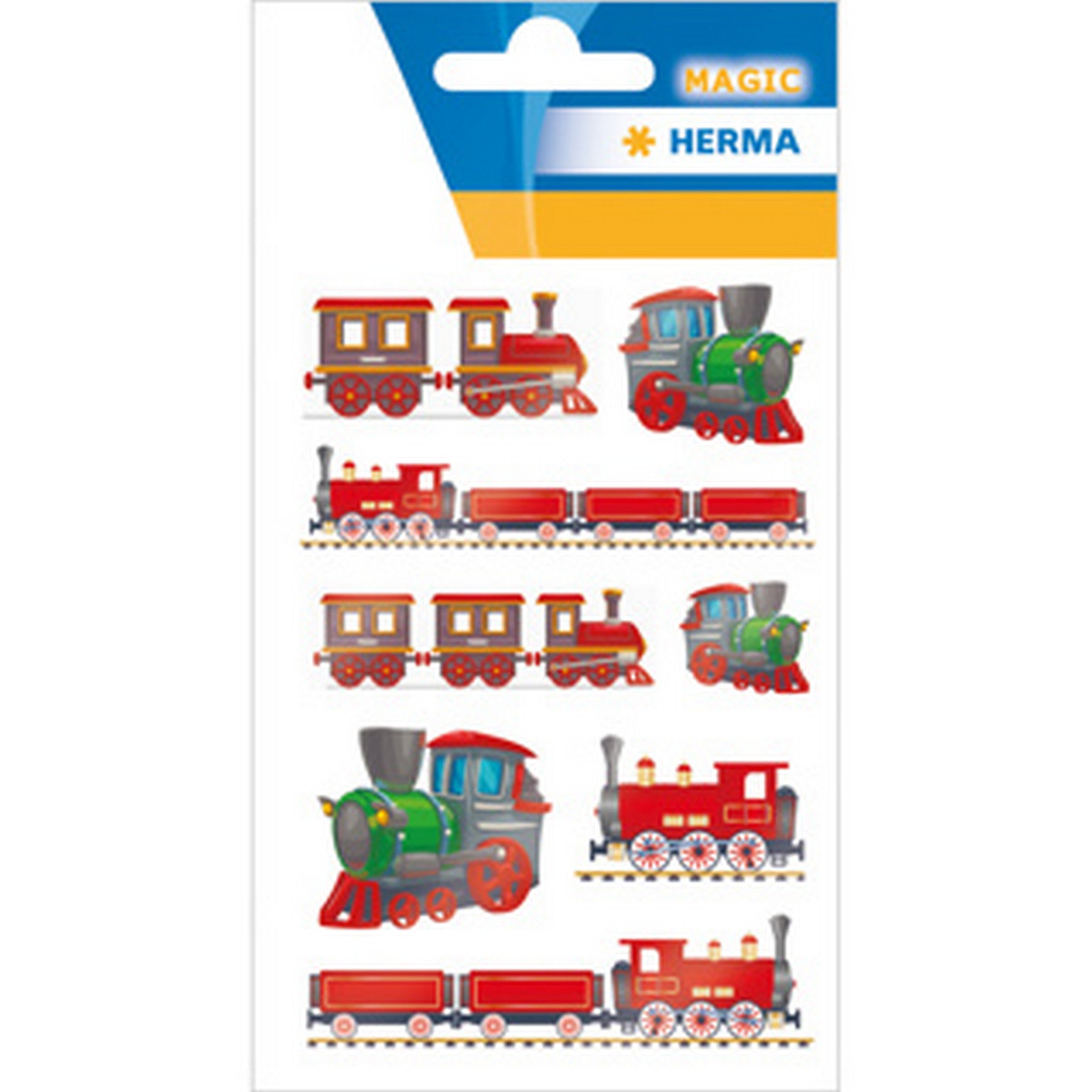 Herma Magic 1 Feuille Autocollants sur Film - Trains 4.75x3.25po