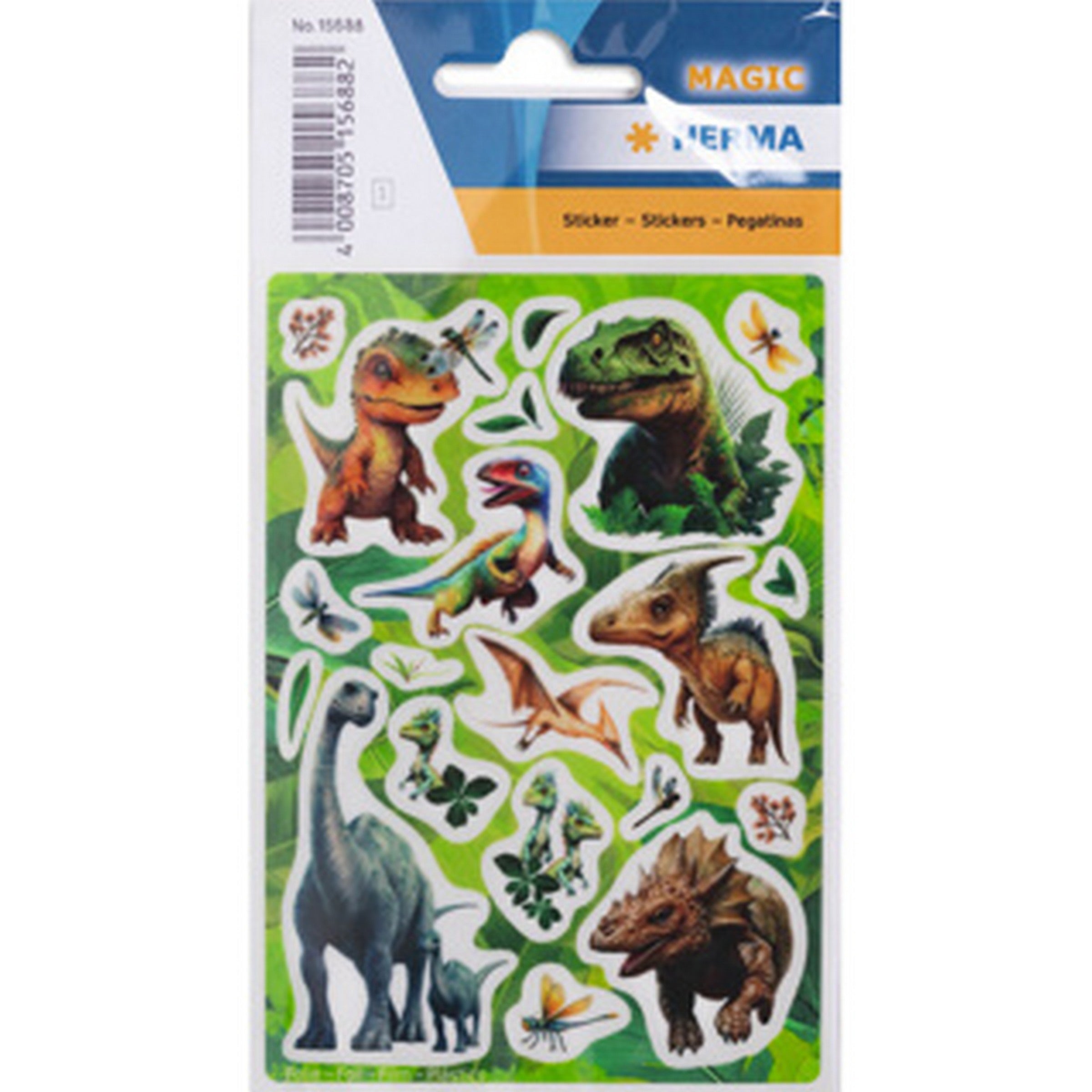 Herma Magic 1 Feuille Autocollants sur Film - Monde Dino 4.75x3.25po