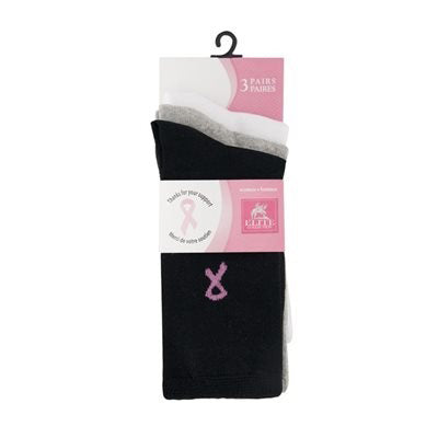Elite Collection 3 Pairs Crew Length Socks Women 9-11 - 72% Cotton 25% Polyester 3% Spandex