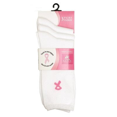 Elite Collection 3 Pairs White Crew Length Socks Women 9-11 - 72% Cotton 25% Polyester 3% Spandex