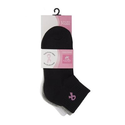 Elite Collection 3 Pairs Quarter Lenght Socks Women 9-11 - 72% Cotton 25% Polyester 3% Spandex