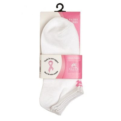 Elite Collection 3 Pairs White Hankle Socks Women 9-11 - 72% Cotton 25% Polyester 3% Spandex