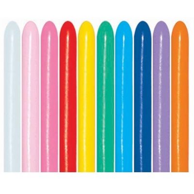 50 Pastel Matte Assorted Latex Twist Balloons