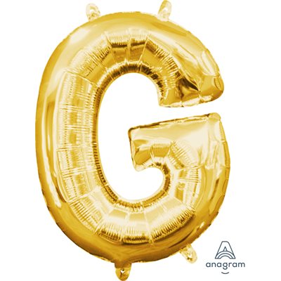 Air-filled Gold Foil Letter G Balloon 16in