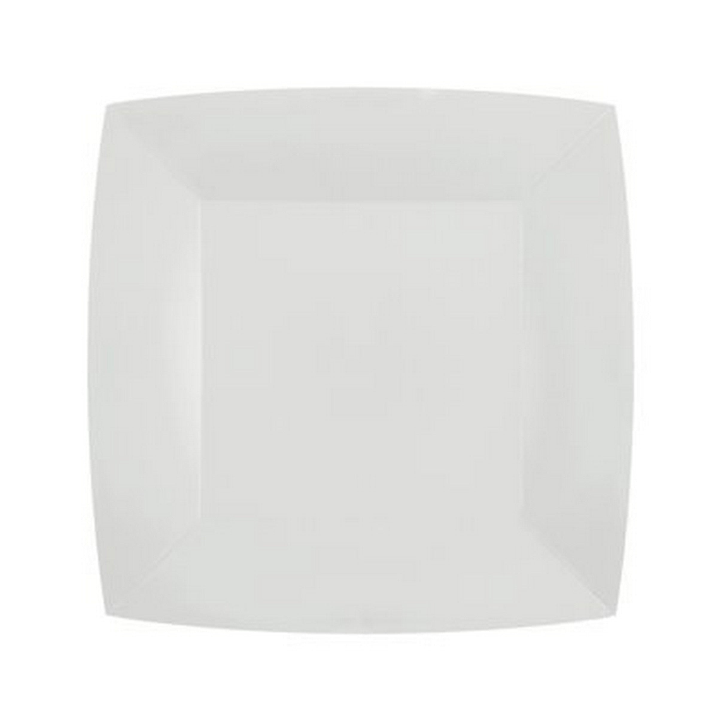 Rainbow Collection 10 Square White Plates - Natural Fibers - Biodegradable 7.3x7.3in