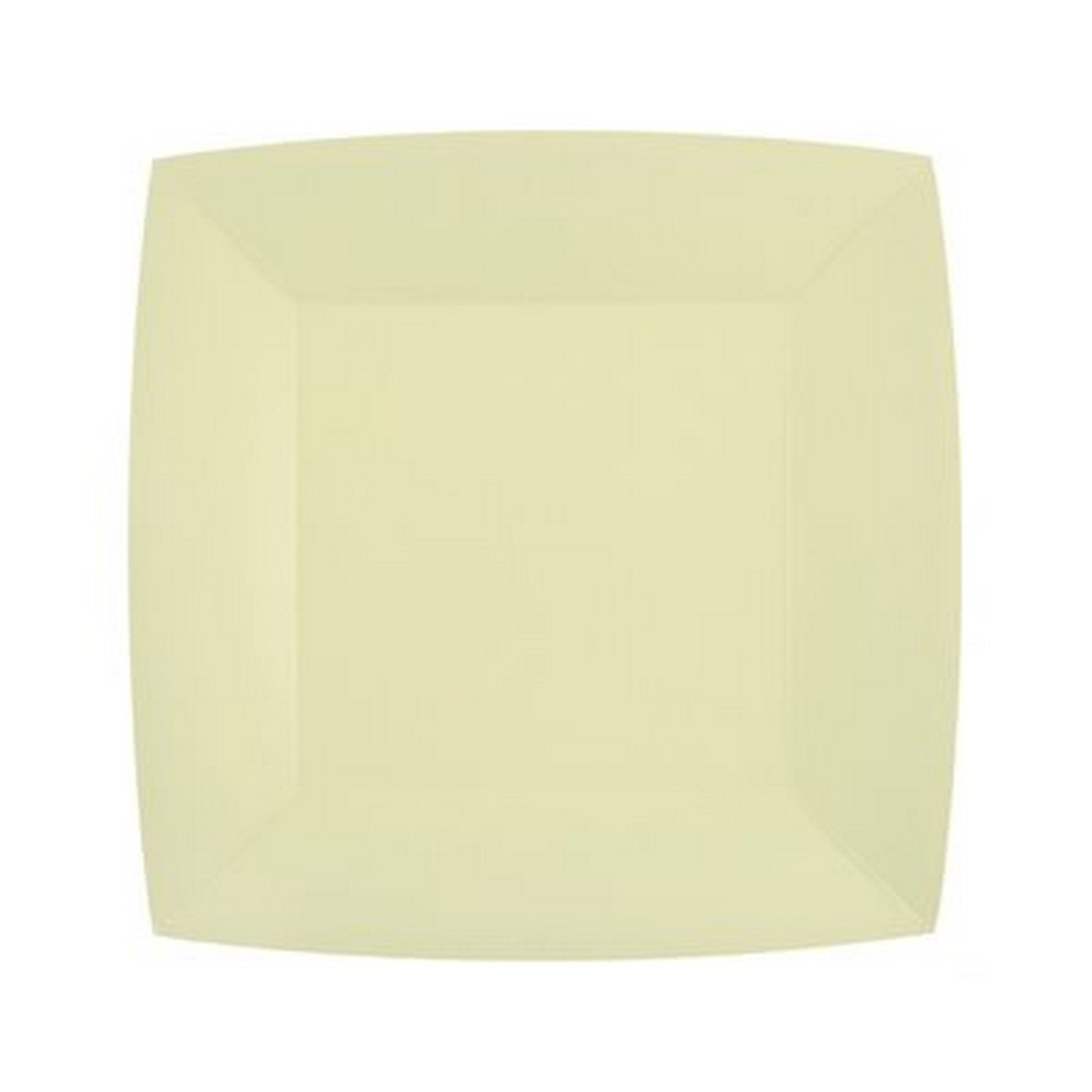 Rainbow Collection 10 Square Champagne Plates - Natural Fibers - Biodegradable 7.3x7.3in