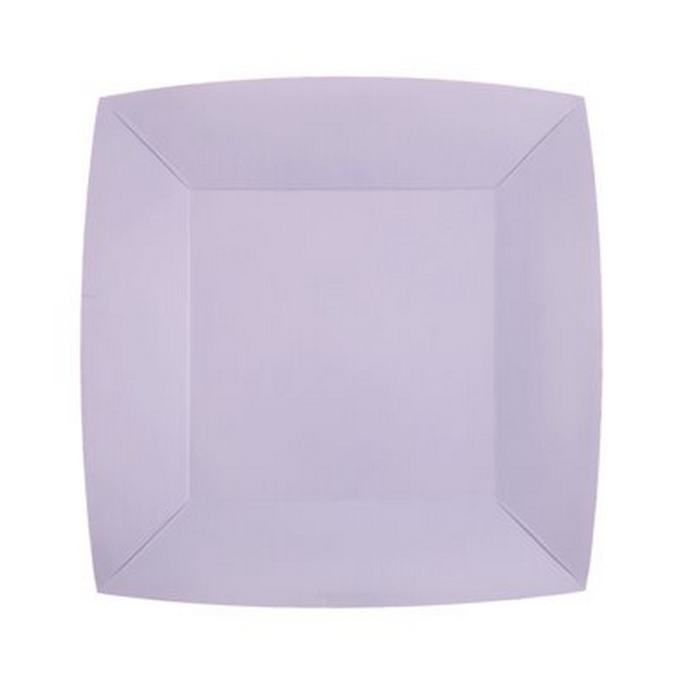 Rainbow Collection 10 Square Lavender Plates - Natural Fibers - Biodegradable 7.3x7.3in