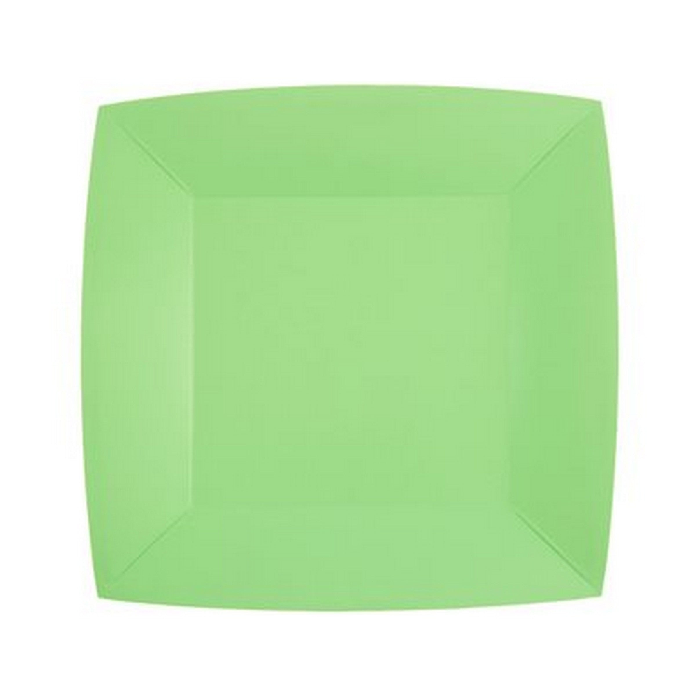 Rainbow Collection 10 Square Mint Plates - Natural Fibers - Biodegradable 7.3x7.3in
