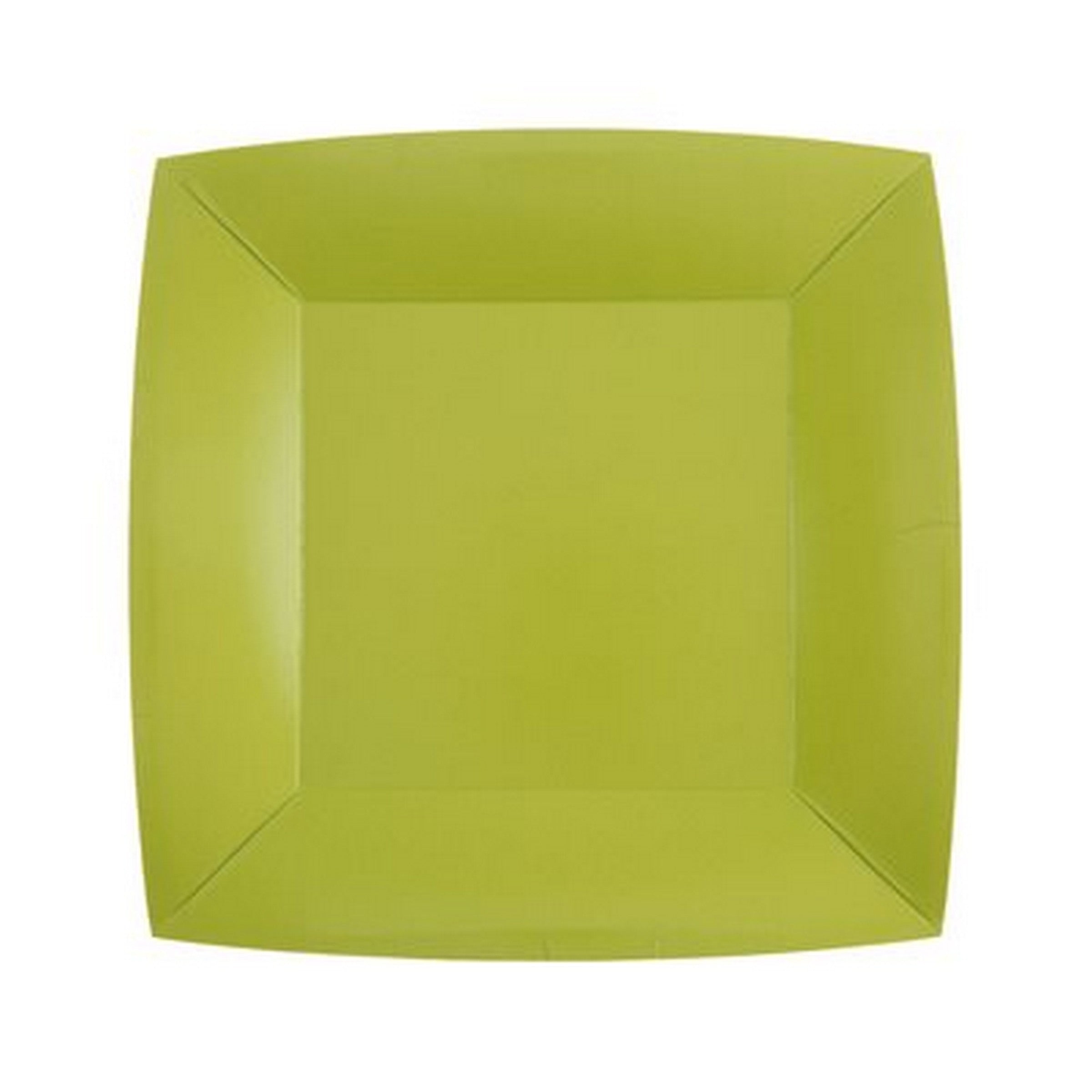 Rainbow Collection 10 Square Kiwi Plates - Natural Fibers - Biodegradable 7.3x7.3in