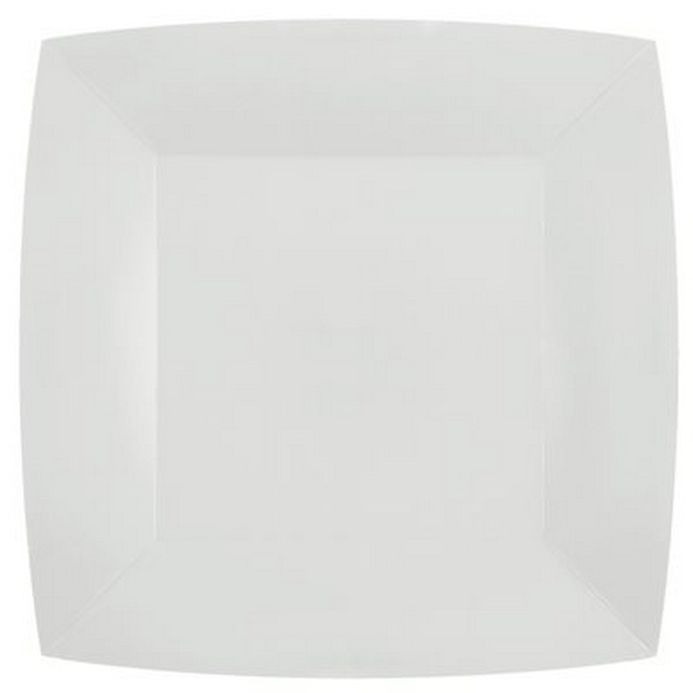 Rainbow Collection 10 Square White Plates - Natural Fibers - Biodegradable 9.4x9.4in
