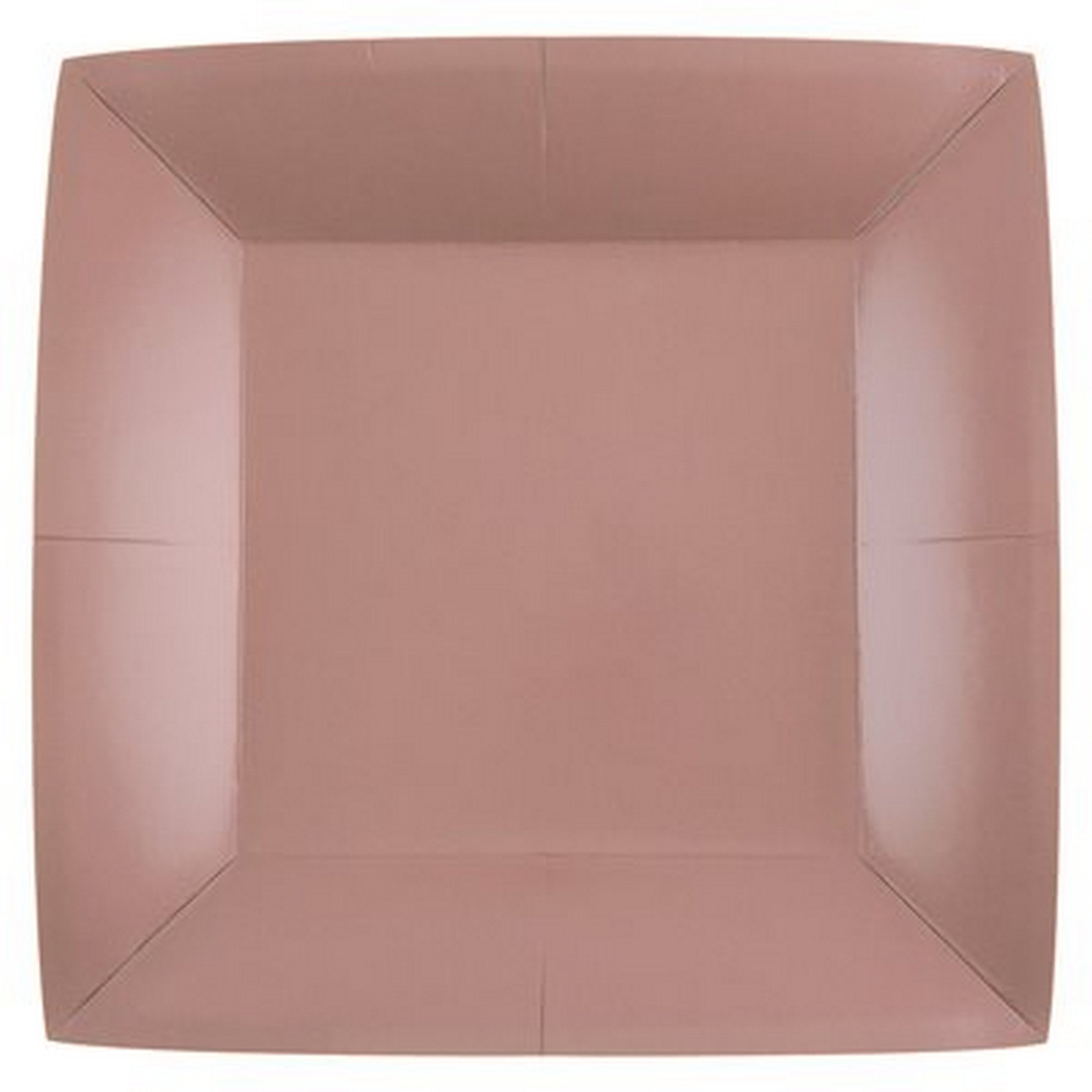 Rainbow Collection 10 Square Dusty Pink Plates - Natural Fibers - Biodegradable 9.4x9.4in