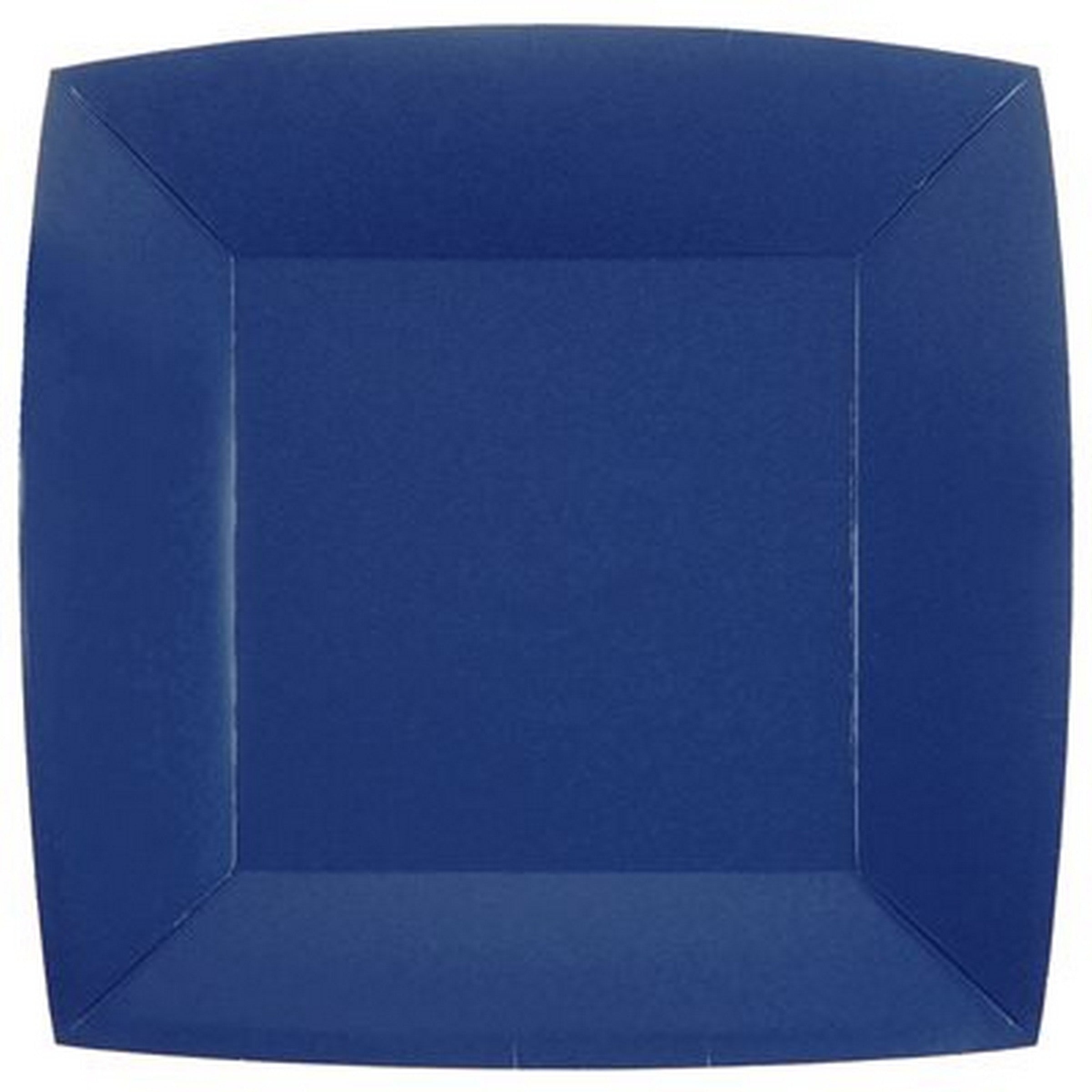 Rainbow Collection 10 Square Royal Blue Plates - Natural Fibers - Biodegradable 9.4x9.4in