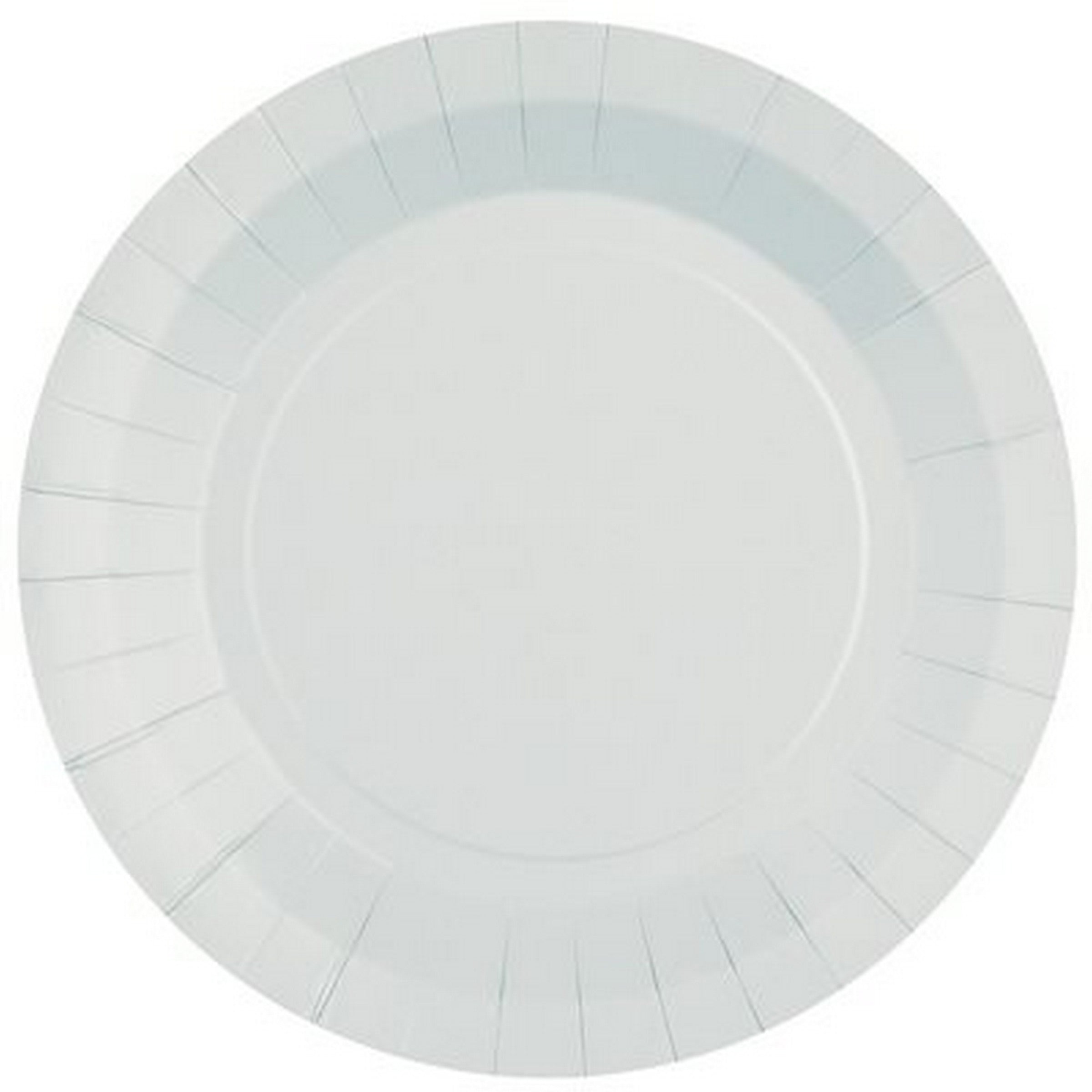 Rainbow Collection 10 Round Light Grey Plates - Natural Fibers - Biodegradable 9in