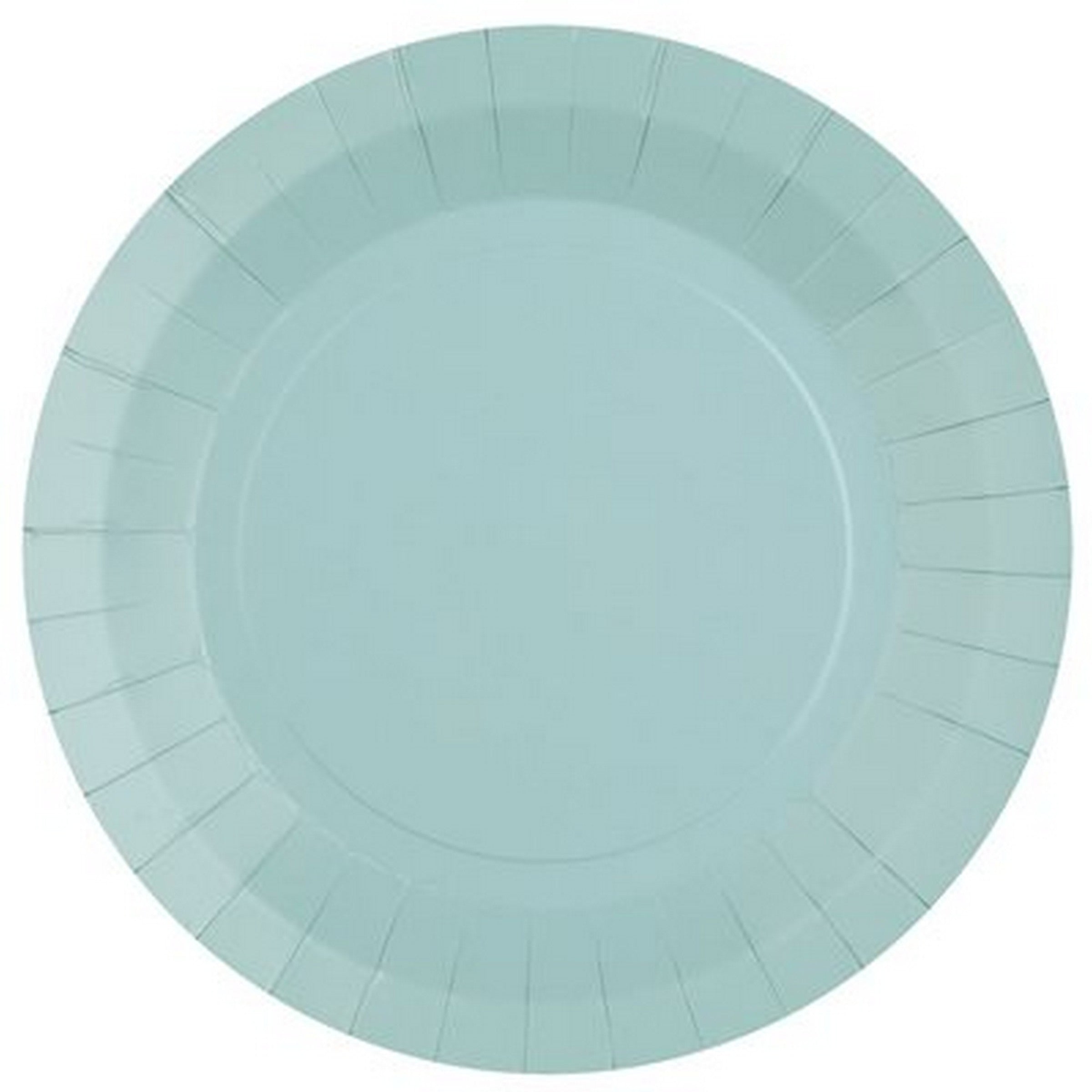 Rainbow Collection 10 Round Light Blue Plates - Natural Fibers - Biodegradable 9in
