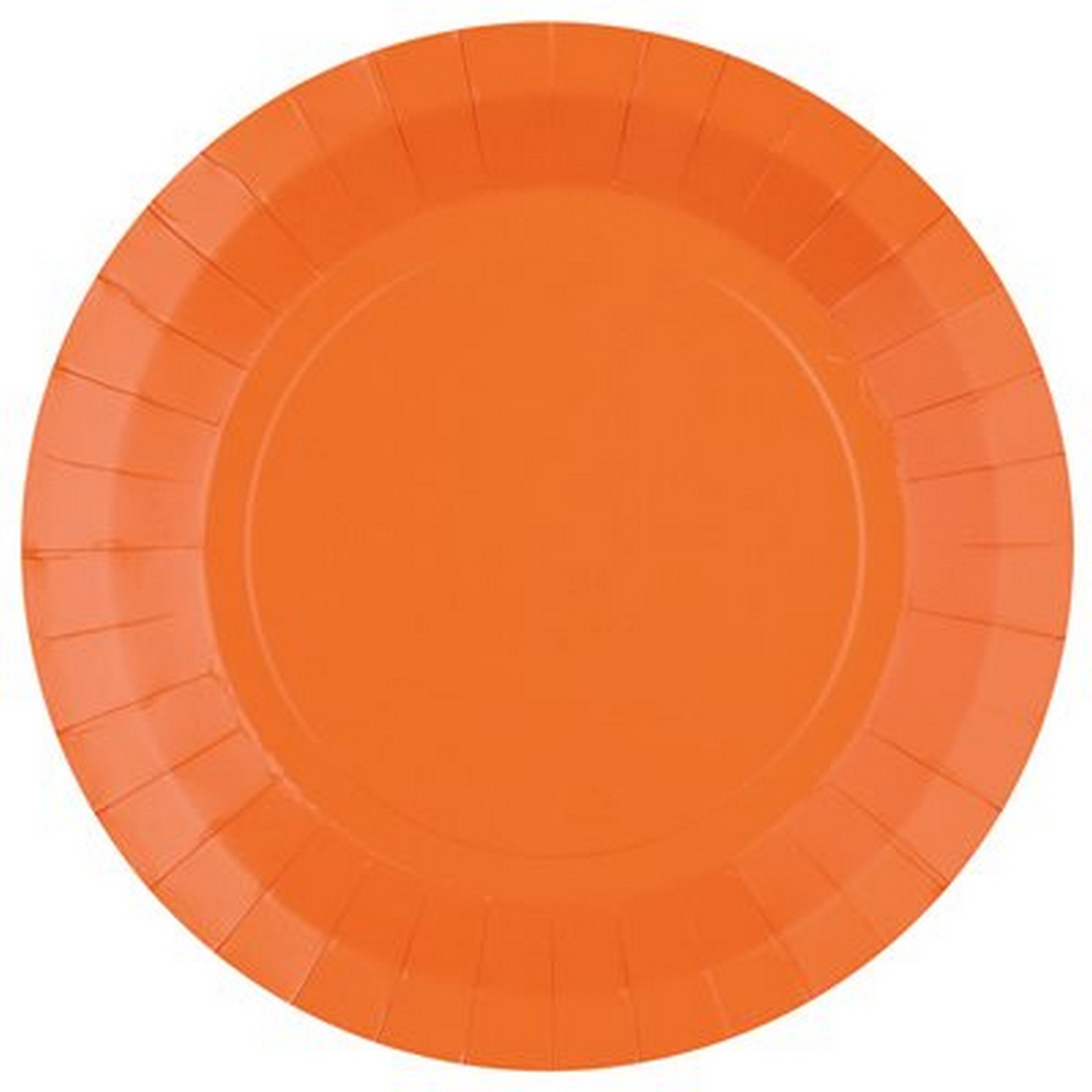 Rainbow Collection 10 Round Orange Plates - Natural Fibers - Biodegradable 9in