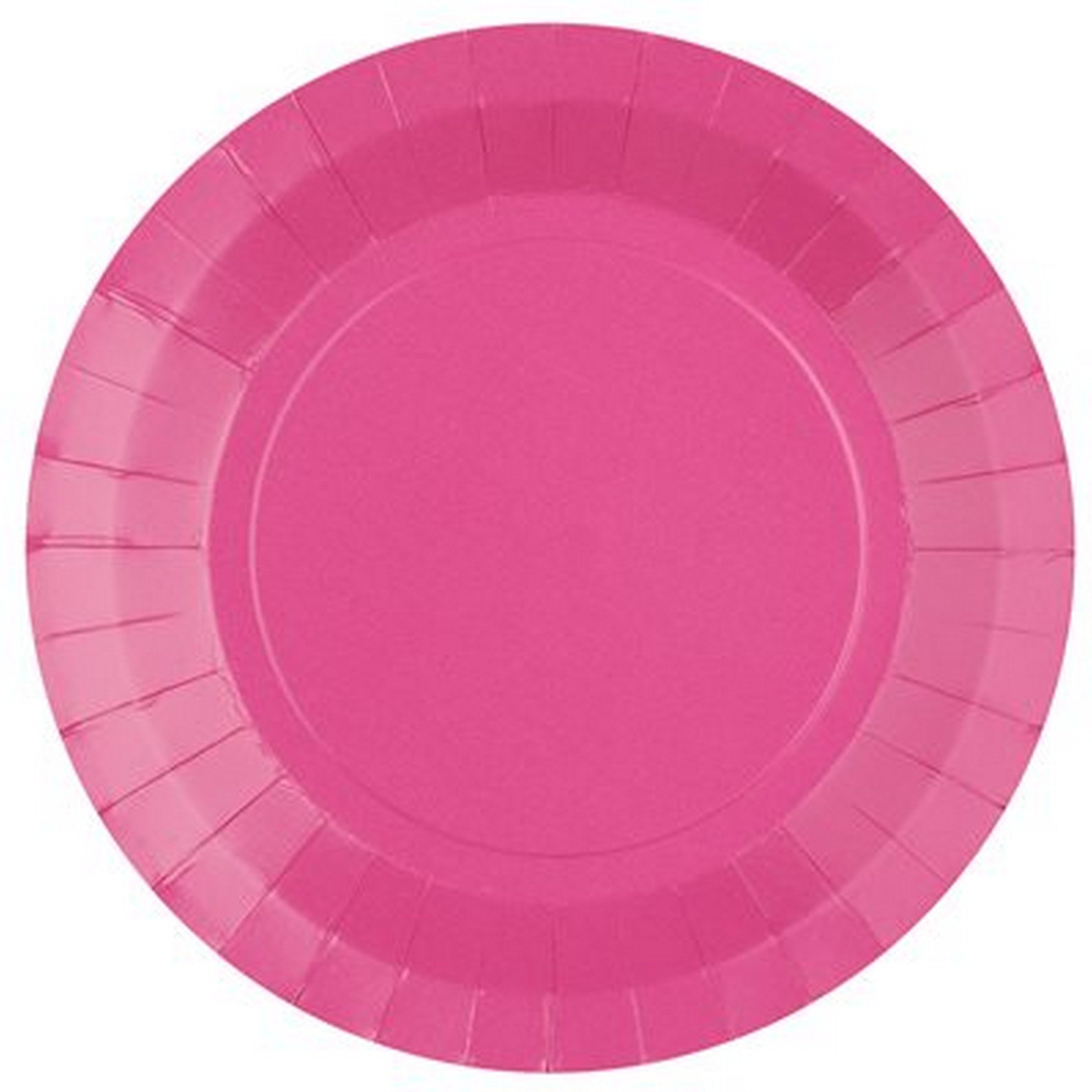 Rainbow Collection 10 Round Hot Pink Plates - Natural Fibers - Biodegradable 9in