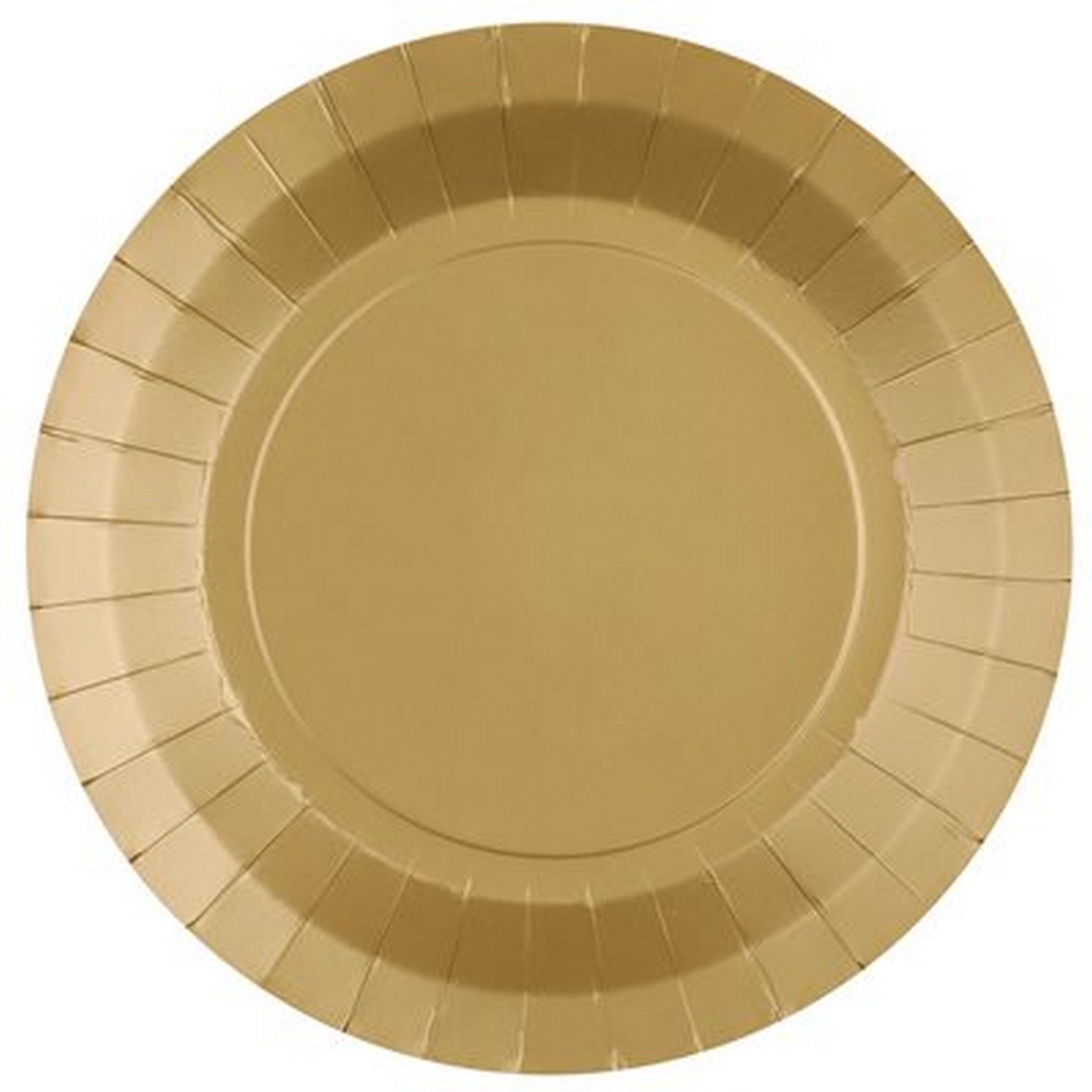 Rainbow Collection 10 Round Gold Plates - Natural Fibers - Biodegradable 9in
