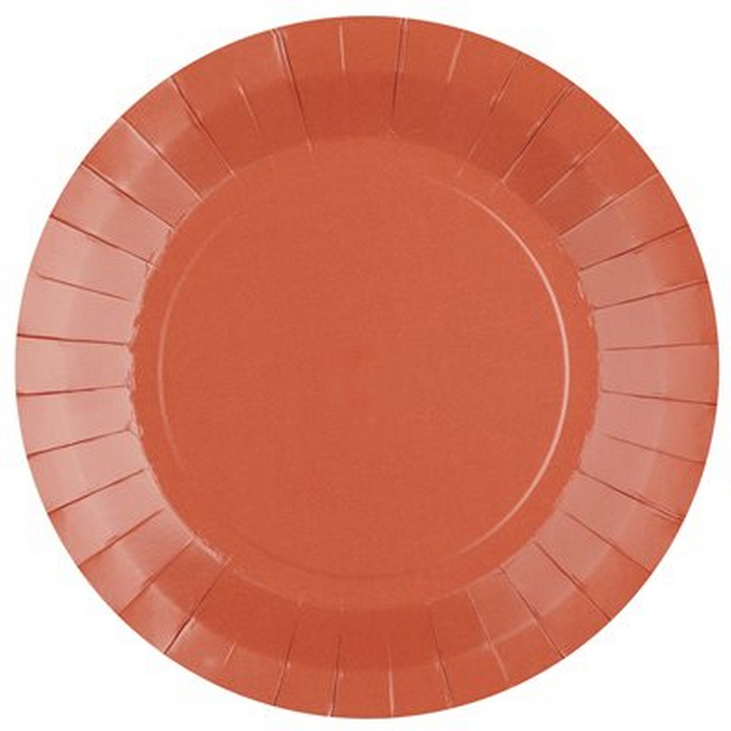 Rainbow Collection 10 Round Terracotta Plates - Natural Fibers - Biodegradable 9in