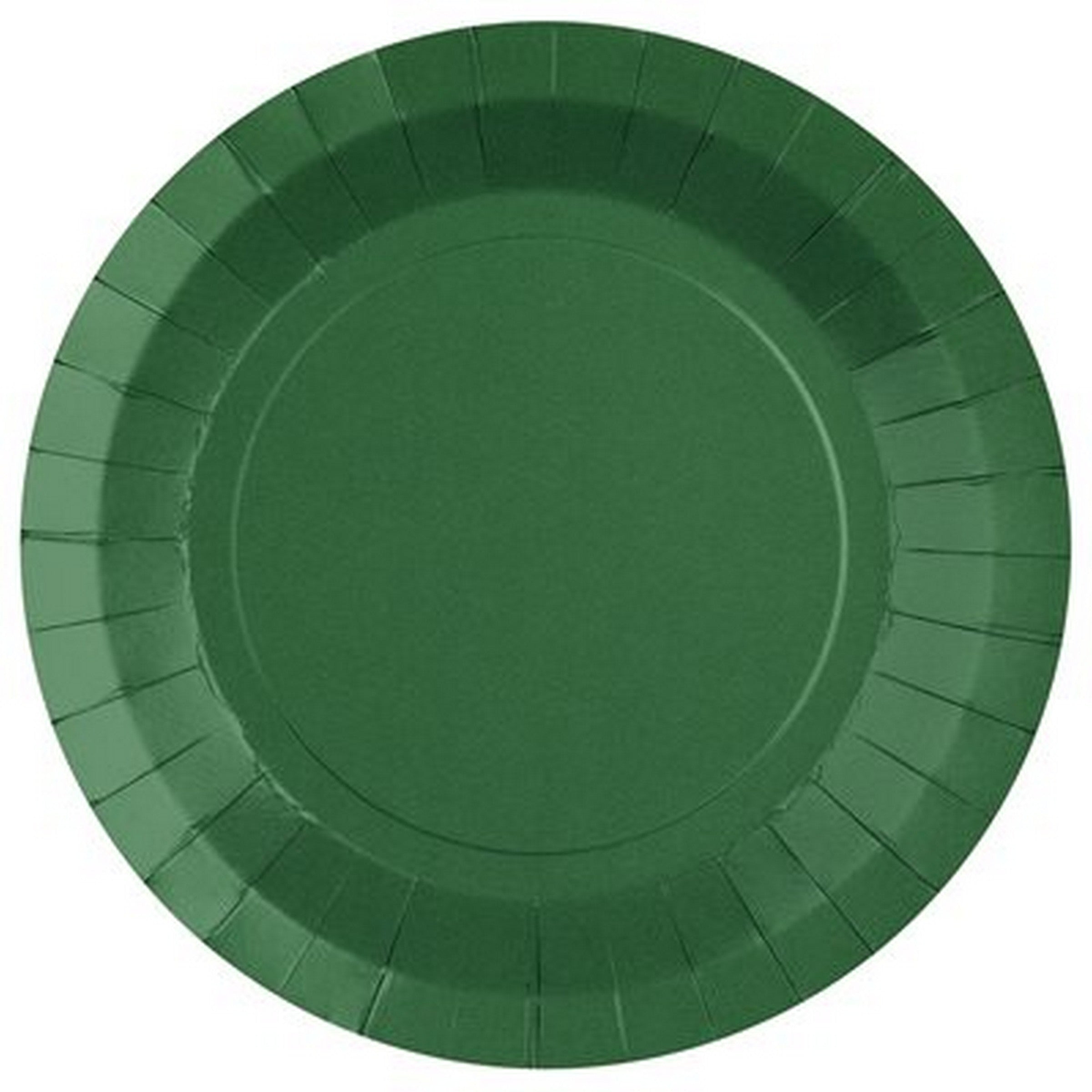 Rainbow Collection 10 Round Dark Green Plates- Natural Fibers - Biodegradable 9in