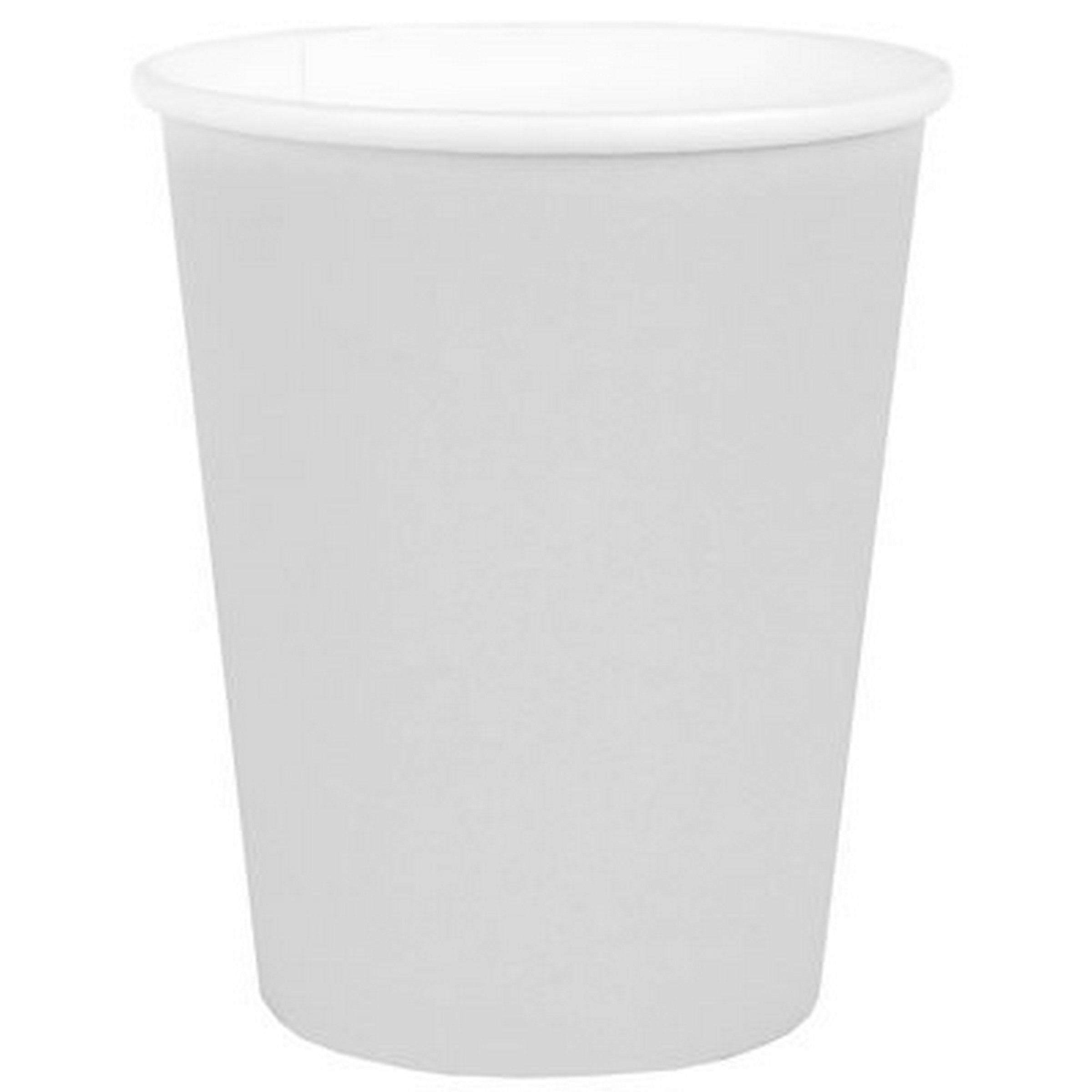 Rainbow Collection 10 White Paper Cups 8.5oz