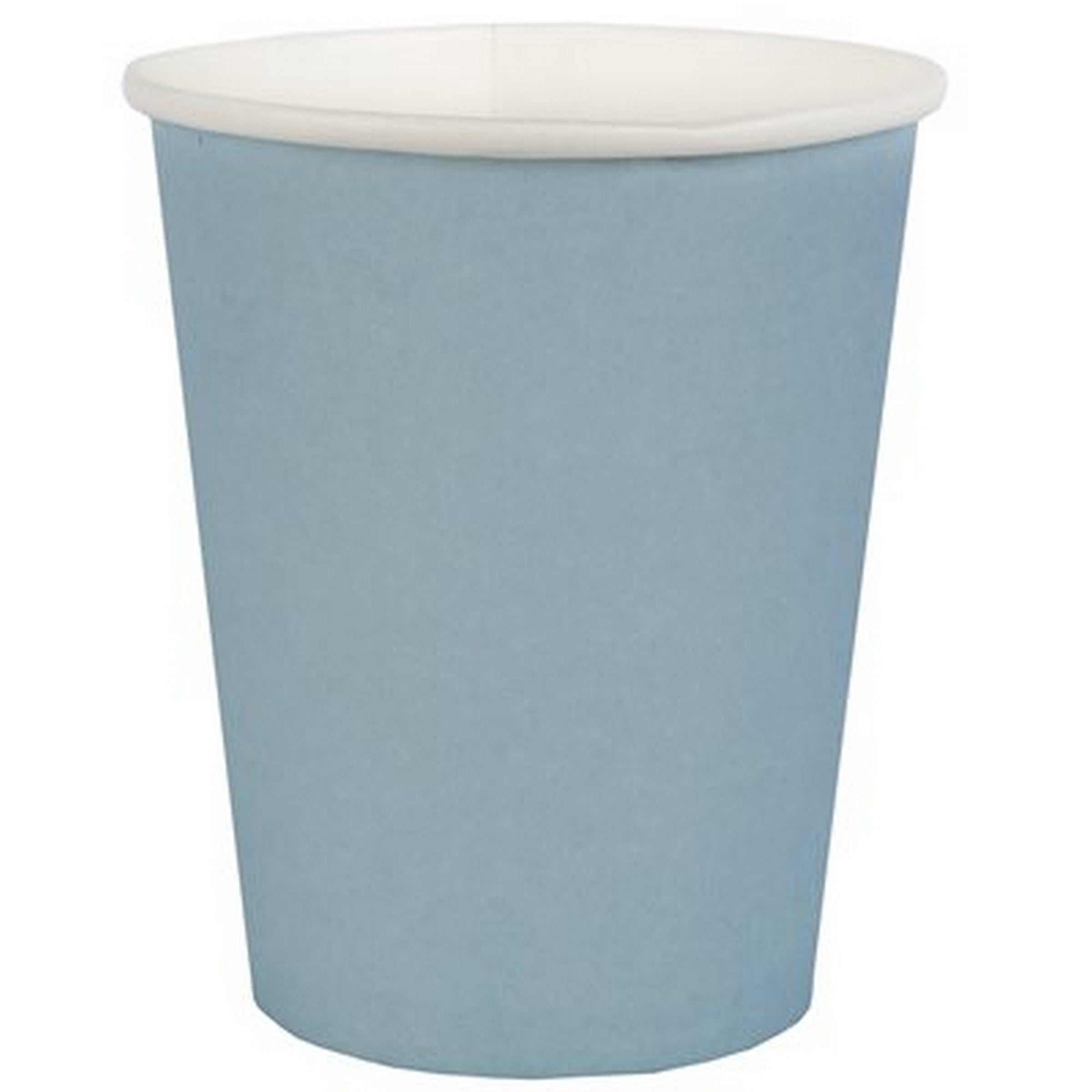 Rainbow Collection 10 Light Blue Paper Cups 8.5oz